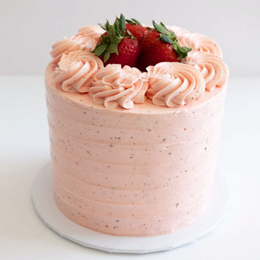 6" KETO Strawberry Cake